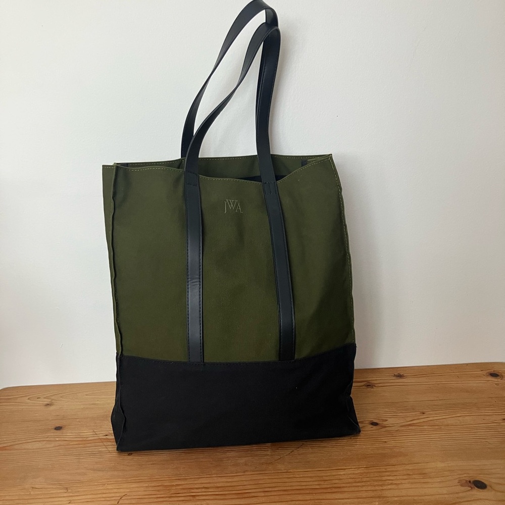 JW ANDERSON Olive and Black Tote Bag